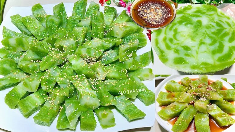 Làm sao để bánh đúc lá dứa vừa ngon vừa đẹp khiến ai cũng trầm trồ