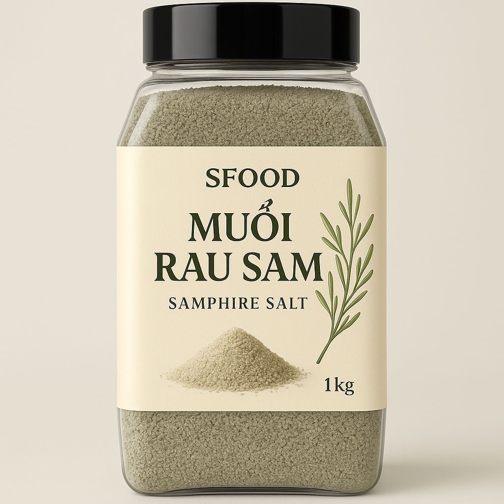 muối rau sam sfood, muối ít natri, muối giảm mặn