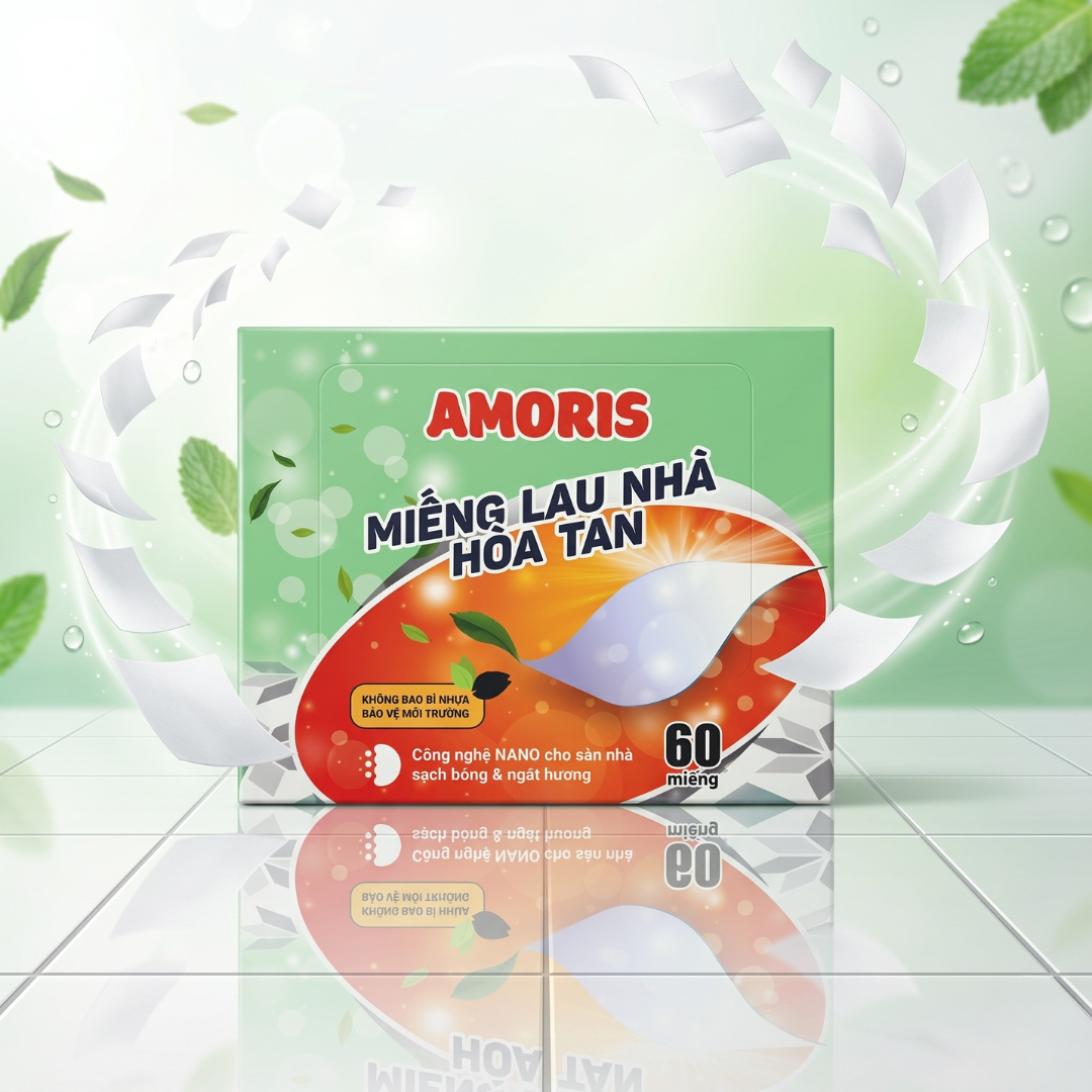 Miếng lau sàn (60 tờ/hộp) Amoris - HHAMI06 - Hình ảnh 4