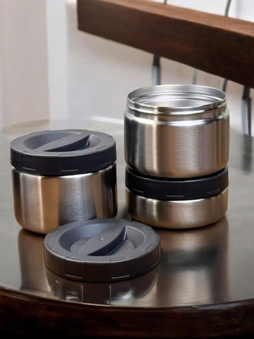 Hộp cơm giữ nhiệt Kaiyo 1600ml màu ghi - Hình ảnh 3