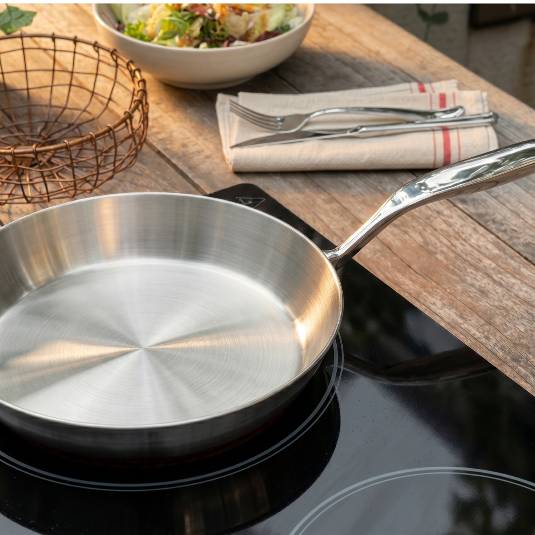 Chảo inox cao cấp 316 liền khối 24cm Kaiyo - Hình ảnh 2