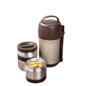 Hộp cơm giữ nhiệt Kaiyo 1600ml màu nâu