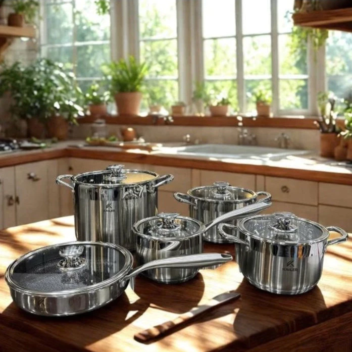 BỘ NỒI KAILER INOX 5 MÓN 5 LỚP ĐÁY KL-BN07 - Hình ảnh 2