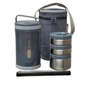 Hộp cơm giữ nhiệt Kaiyo 1700ml màu ghi đá