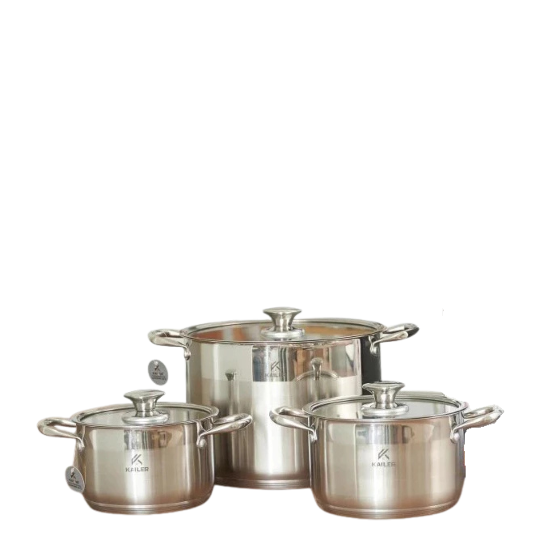 Bộ nồi inox 3 món cao cấp Kailer