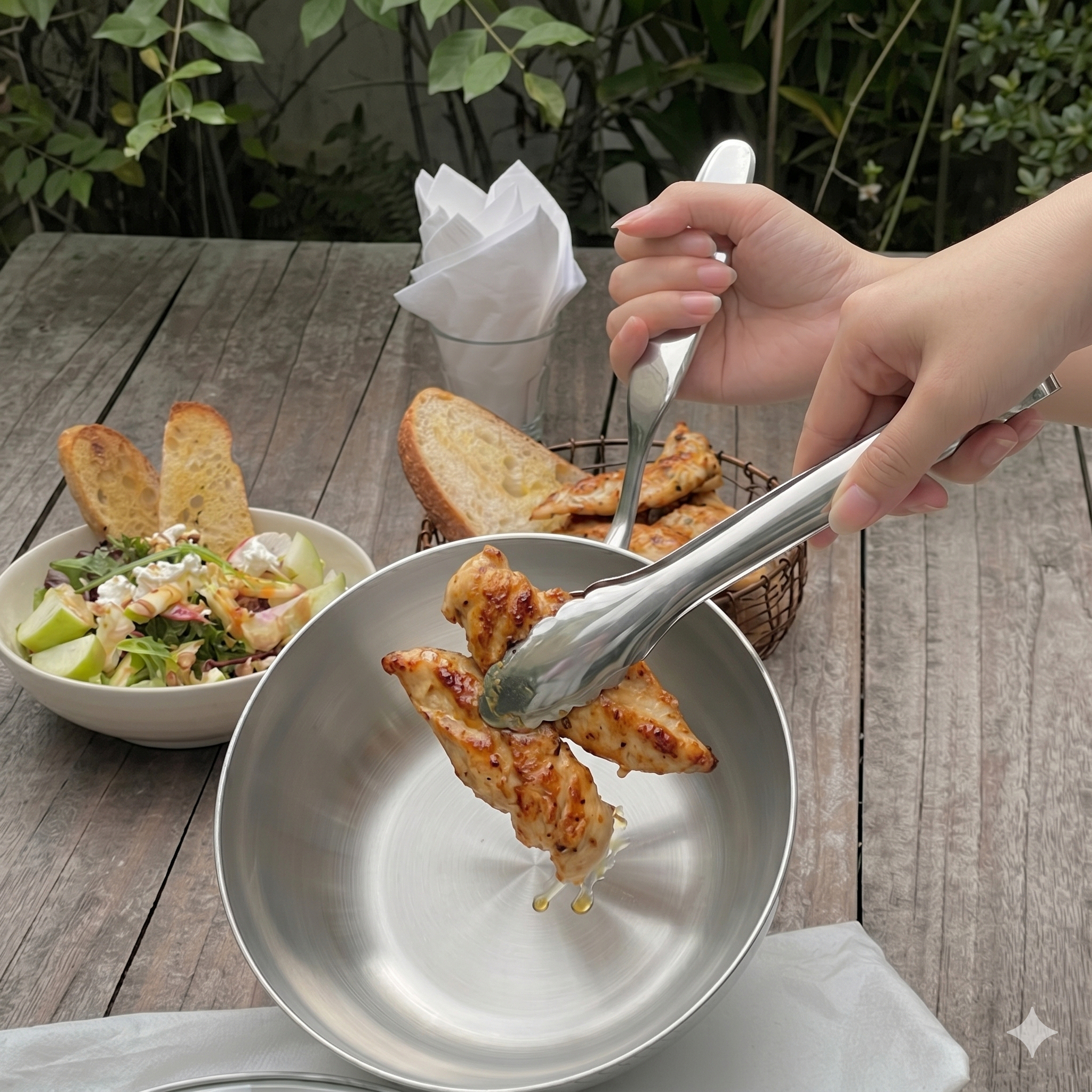 Chảo inox sâu lòng có vung kính 24cm Kaiyo - Hình ảnh 4