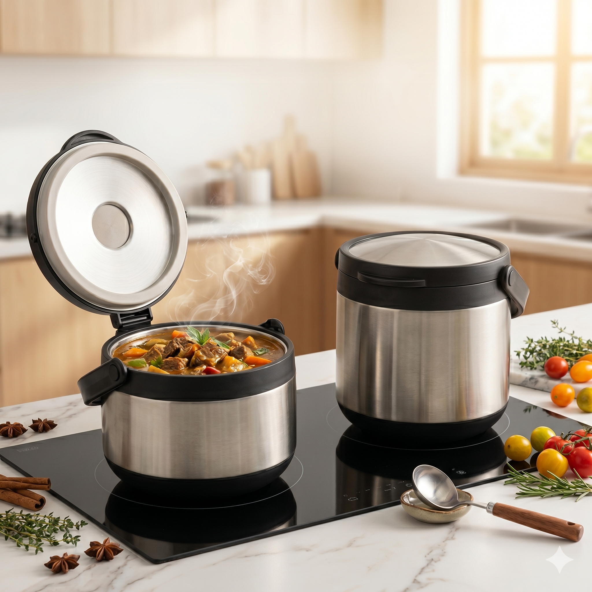Nồi ủ chân không Kaiyo 3.0L màu inox - Hình ảnh 2