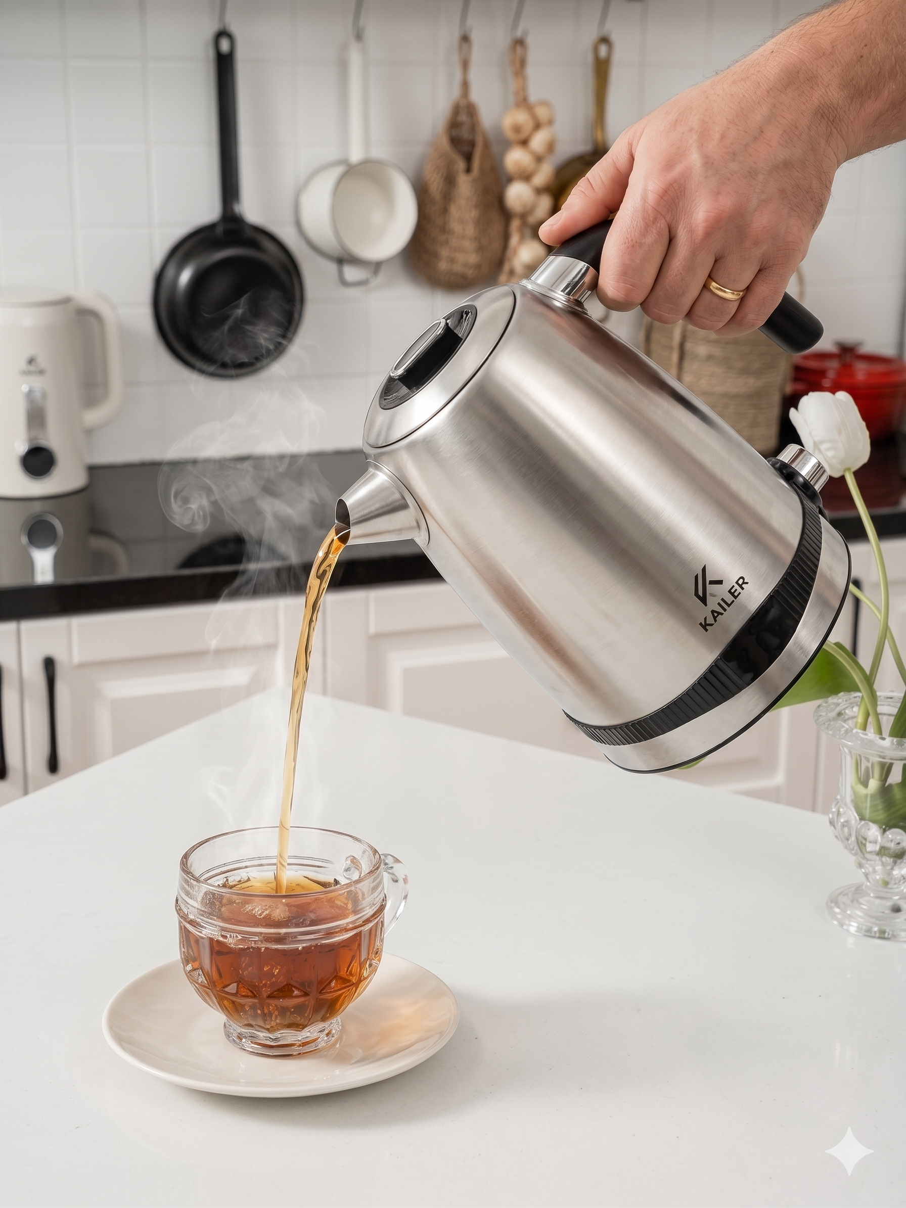 Ấm siêu tốc inox điện tử Kaier KL-002 (1.8L) - Hình ảnh 3