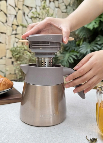 Bình giữ nhiệt 500ml màu vàng đồng Kaiyo - Hình ảnh 4