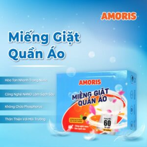 Miếng giặt quần áo (60 tờ/hộp) Amoris - HHAMI02