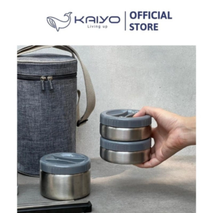 Hộp cơm giữ nhiệt Kaiyo 1700ml màu ghi đá