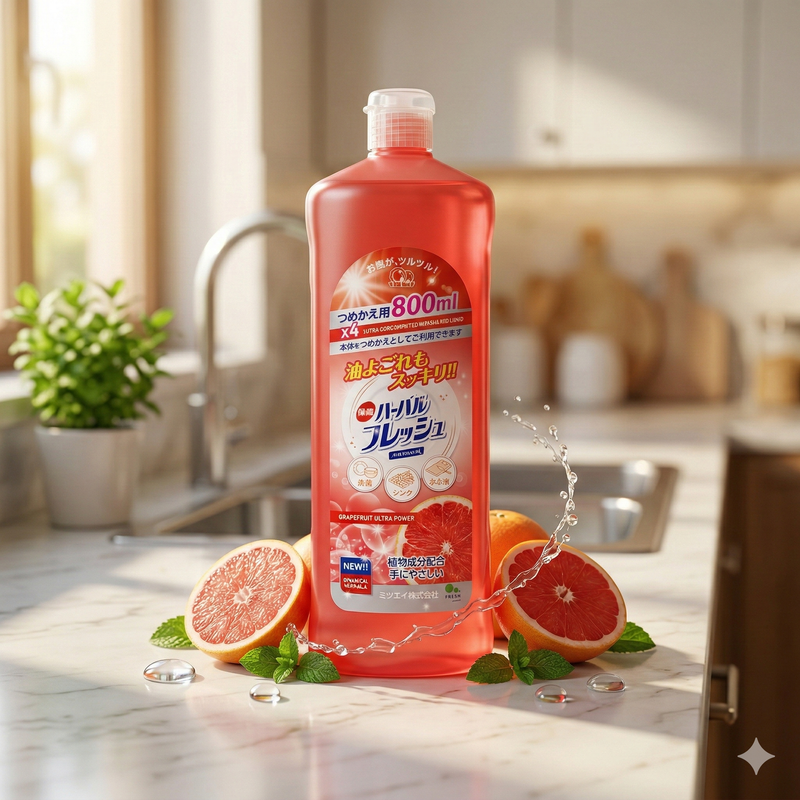 Nước Rửa Chén Mitsuei Đậm Đặc 800ml Hương Bưởi - Hình ảnh 2