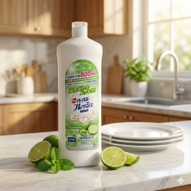 Nước Rửa Chén Mitsuei Đậm Đặc 800ml Hương Chanh - Hình ảnh 2