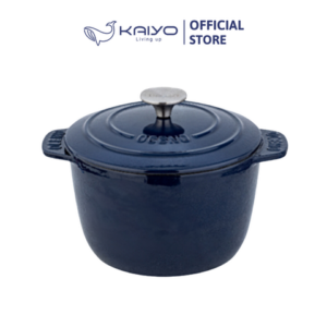 Nồi gang thành cao Oceno 20cm màu xanh đậm (navy)