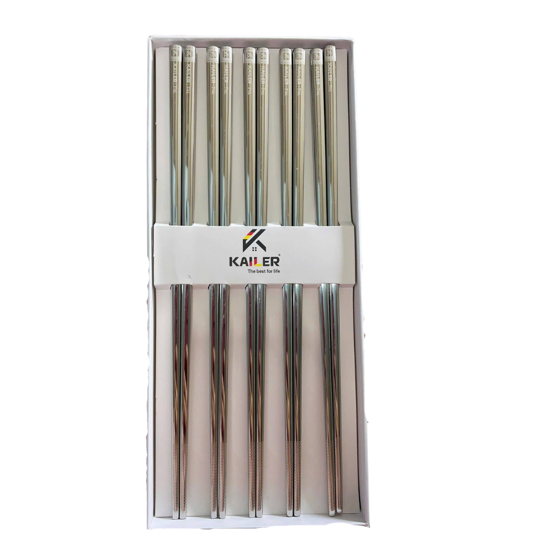 Đũa inox 316 Kailer (Hộp 10 đôi) KL-8386