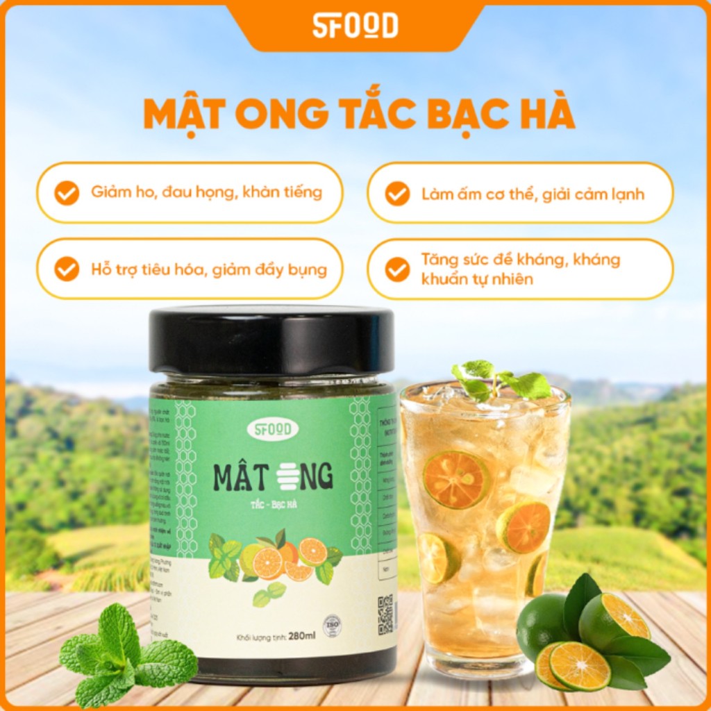 SFood Mật Ong Tắc - Bạc Hà 280ml - Hình ảnh 4