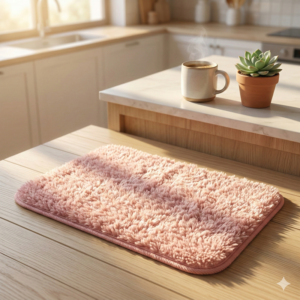 Thảm nhà tắm Okazaki cao cấp màu hồng 40x60cm