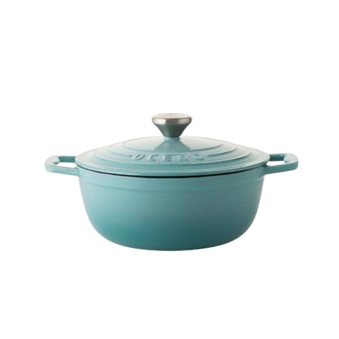 Nồi gang thành cao Oceno 22cm màu xanh mint