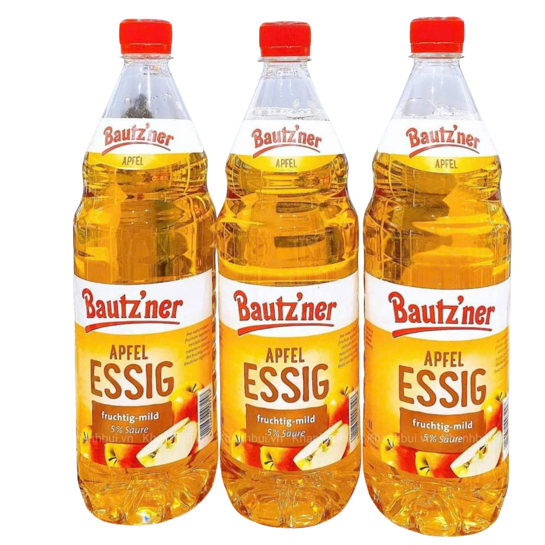 Giấm táo Bautz'ner Apfel Essig Fructting-mild 5% saure-chai 1L