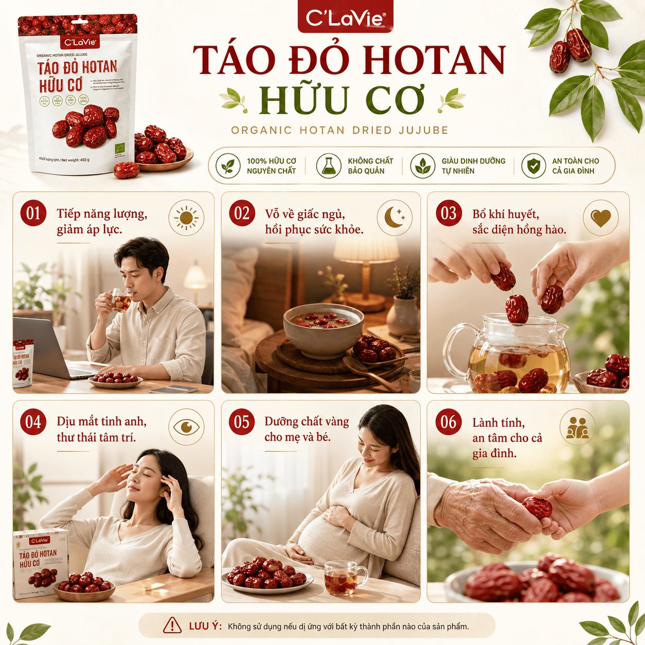 Táo đỏ hữu cơ C'lavie 450g - Hình ảnh 3